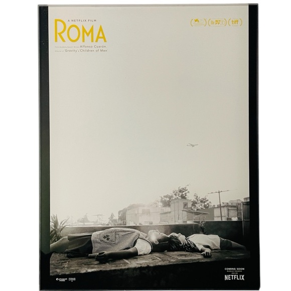 ROMA Movie Poster 11X9'' Framed Wood Plastic Frame Netflix Alfonso Cuaron - Picture 1 of 5
